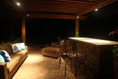 Image: Tier One Landscape outdoor room lighting.