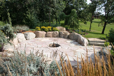 Image: Tier One Landscape fire pit.