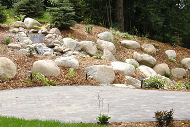 Image: Tier One Landscape hardscape.