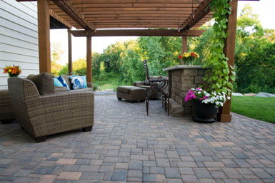 Image: Tier One Landscape patio.