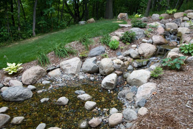 Image: Tier One Landscape pond-less waterfall.
