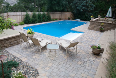 Image: Tier One Landscape pool apron.