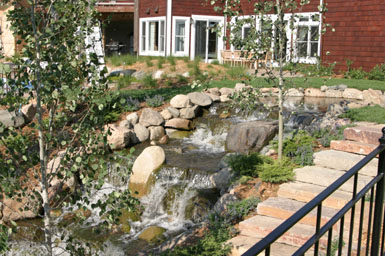 Image: Reichl waterfall and steps.
