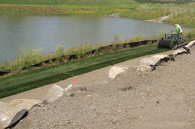 Image: Tier One Landscape erosion control.