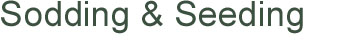 Page Title: Sodding & Seeding