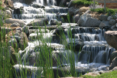 Image: Tier One Landscape pond-less waterfall.